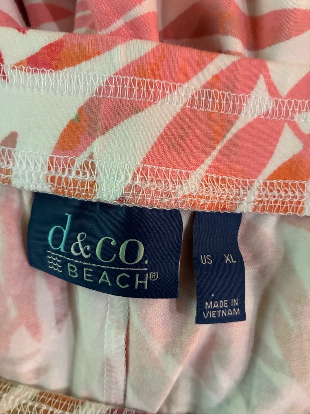 d&co. Beach XL Tropical Palm Print Wide Leg Resort Pants - Picture 5 of 8